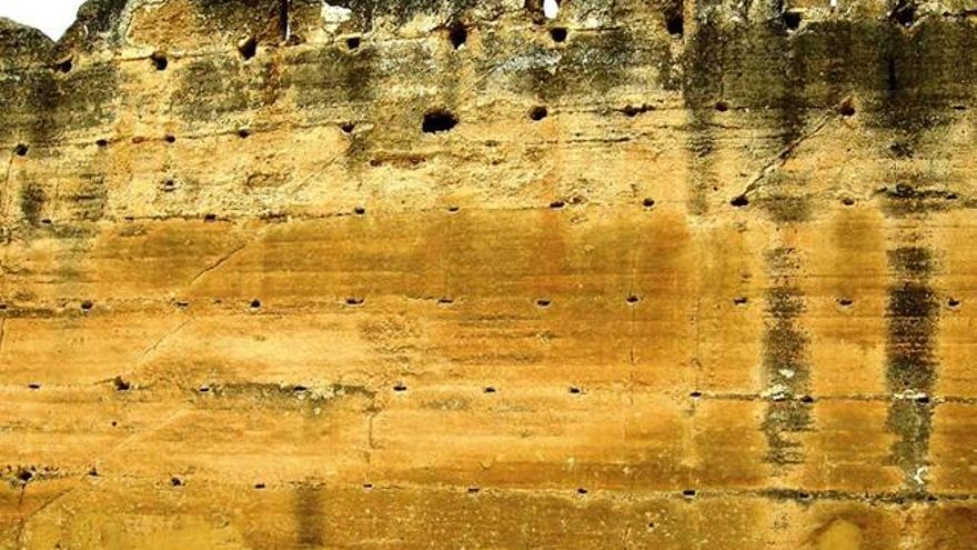 La muralla del tapial, como esta del castillo de Alcalá de Guadaira, envejecen mal. Foto: Canivell y Graciani.