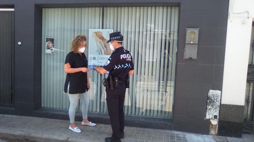 Control de la Policía local en Bolaños de Calatrava (Ciudad Real)