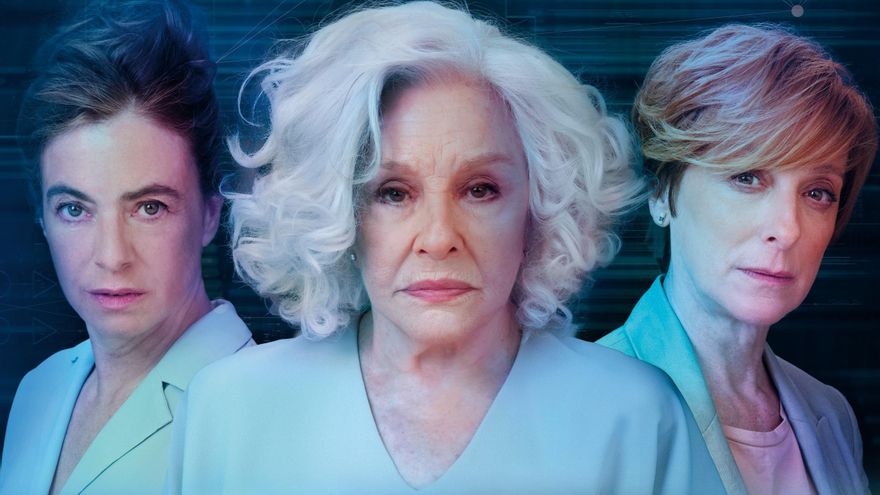 Cartel de la obra 'Adictos', con Lola Herrera, Ana Labordeta y Lola Baldrich.