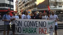 Concentración en las puertas del juzgado de representantes sindicales de Amazon en septiembre de 2018