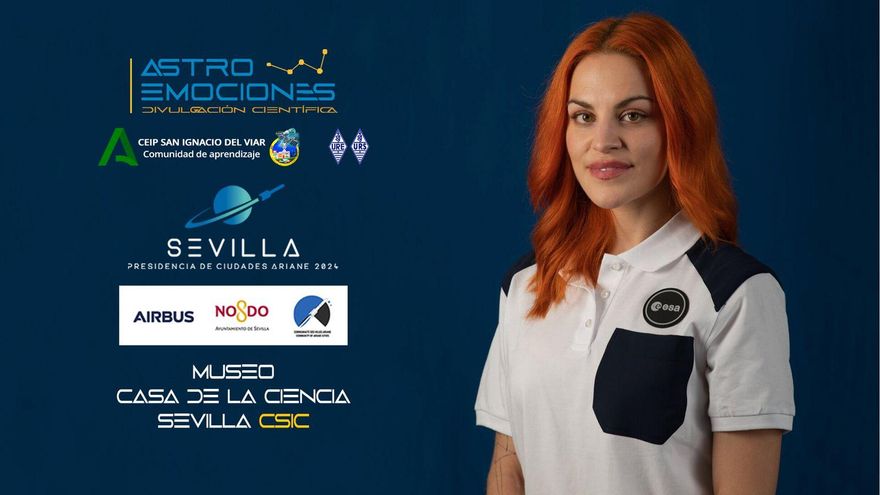 La astronauta Sara García aterriza en Alcalá del Río para acercar la ciencia a los más pequeños