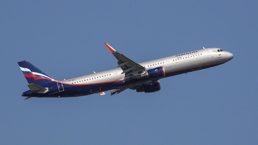 Un avión de la compañía rusa 'Aeroflot', en una fotografía de archivo.