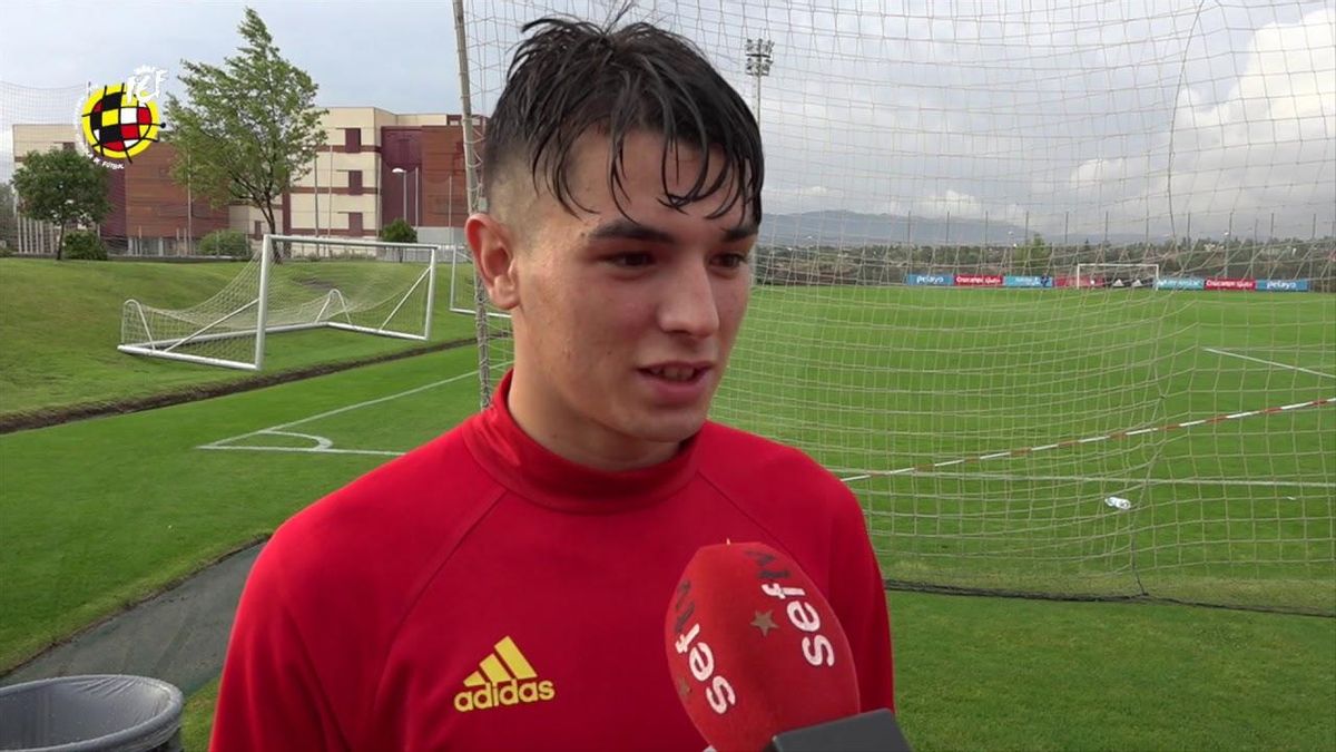 Brahim Díaz, con la selección española en las categorías inferiores.