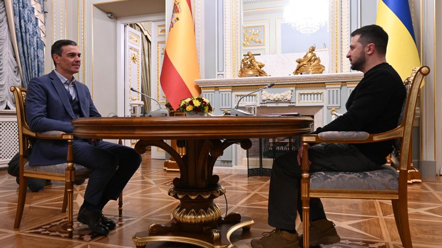 El presidente de España, Pedro Sánchez, se reúne con su homólogo ucraniano, Volodímir Zelenski