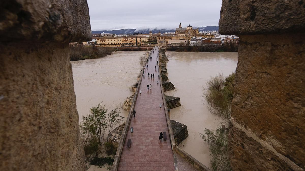 El río Guadalquivir ha superado el umbral naranja a su paso por Córdoba