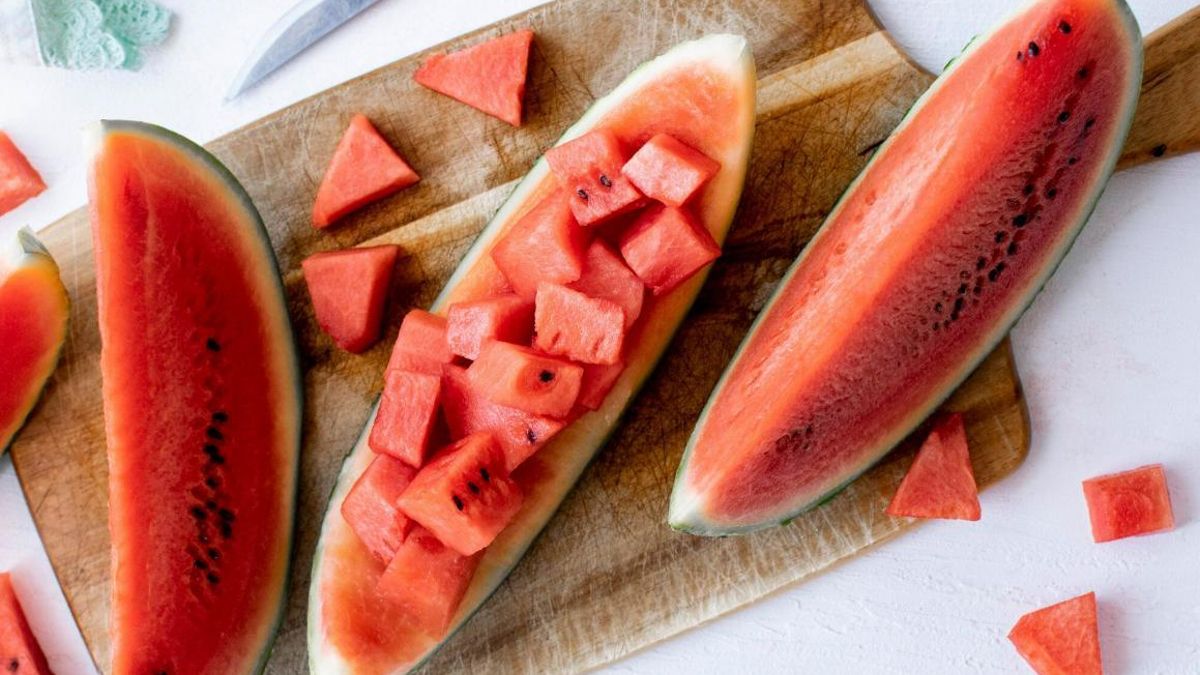 La sandía puede triturarse sola o combinada con otras frutas para enriquecer el sabor