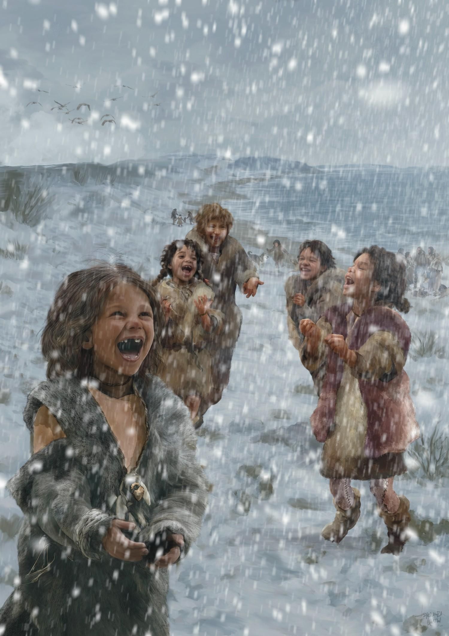 La ilustración del invierno de Esperanza Martín para el Museo de Altamira