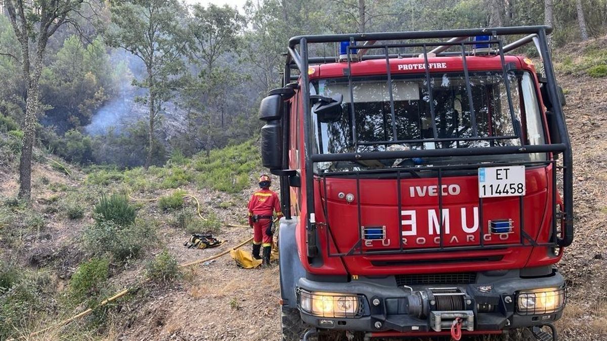 La UME en el incendio de Sevilleja