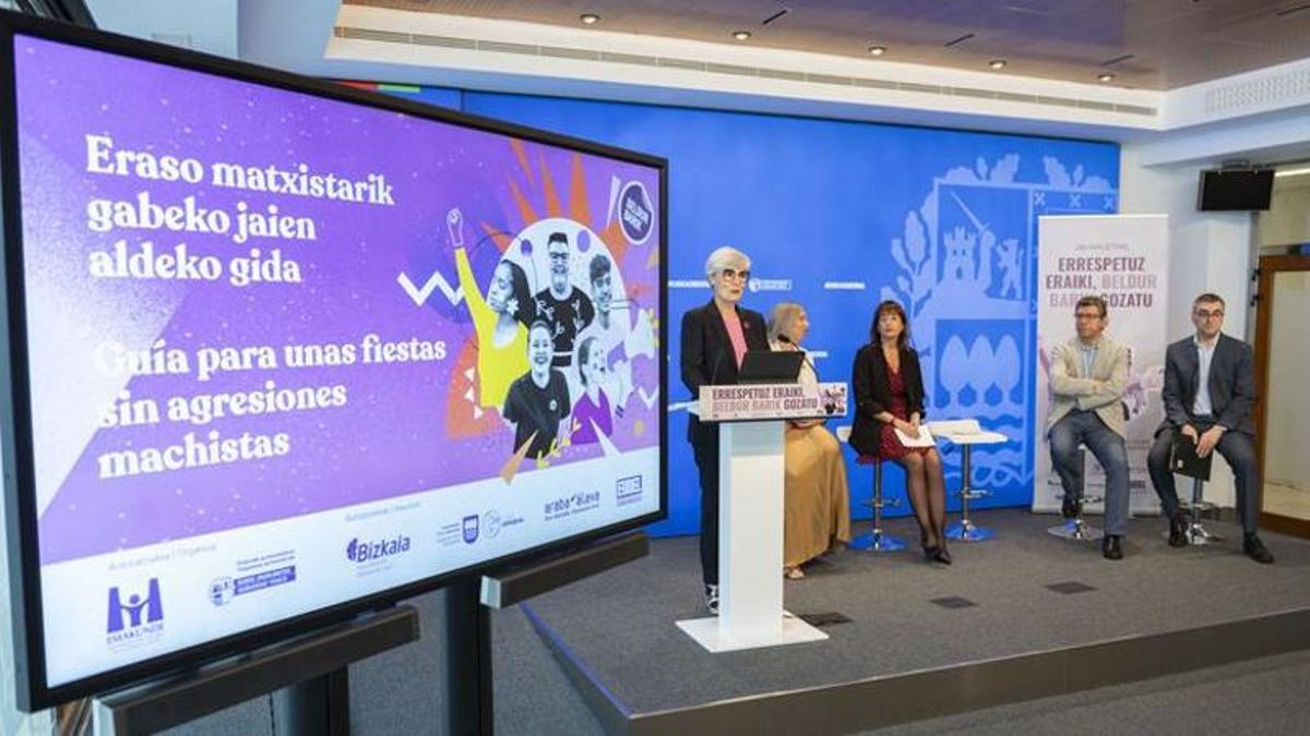 Instituciones vascas distribuyen una guía con recursos prácticos para disfrutar de las fiestas sin agresiones machistas