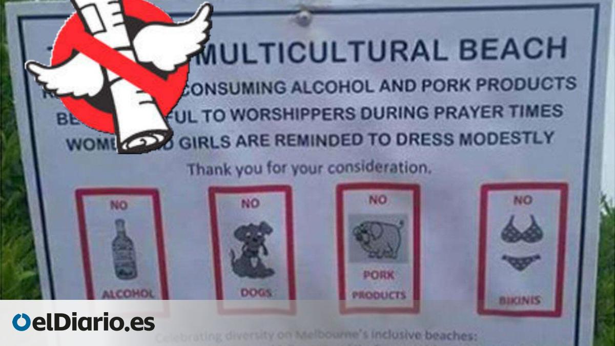 No, ninguna playa en Melbourne prohíbe comer cerdo y beber alcohol para