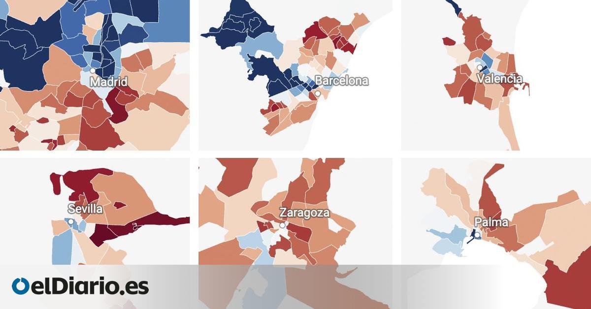El mapa de la desigualdad por código postal: cómo el origen de los ingresos explica si tu barrio es rico o pobre