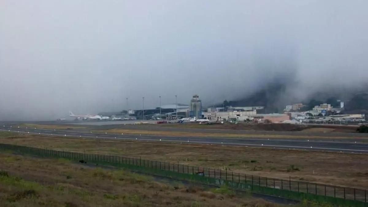 El tiempo inestable  en  Tenerife Norte cancela ocho vuelos de La Palma