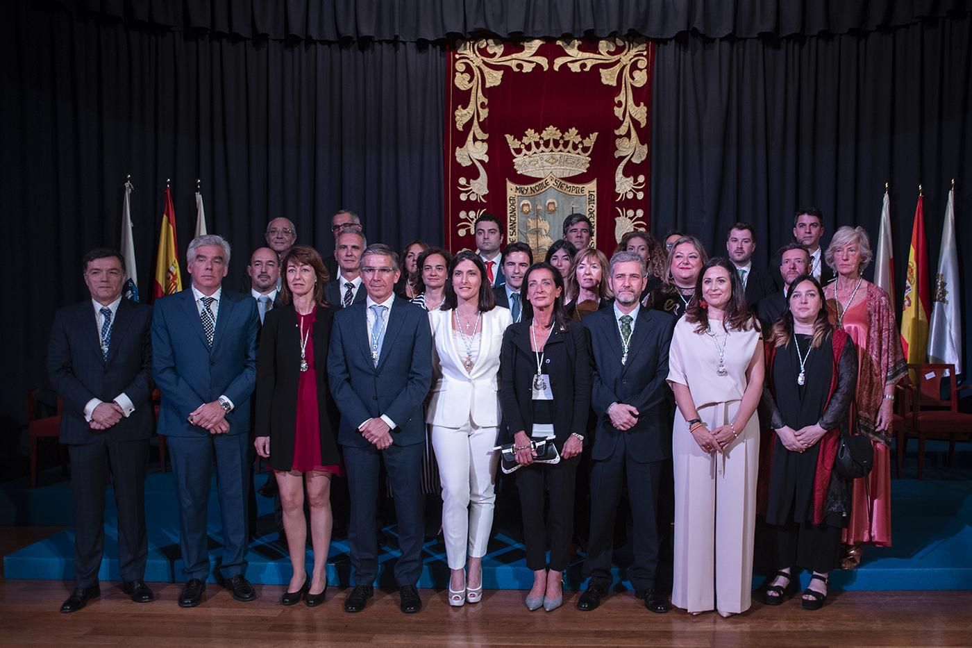 Concejales electos en la nueva Corporación municipal en Santander. | JOAQUÍN GÓMEZ SASTRE