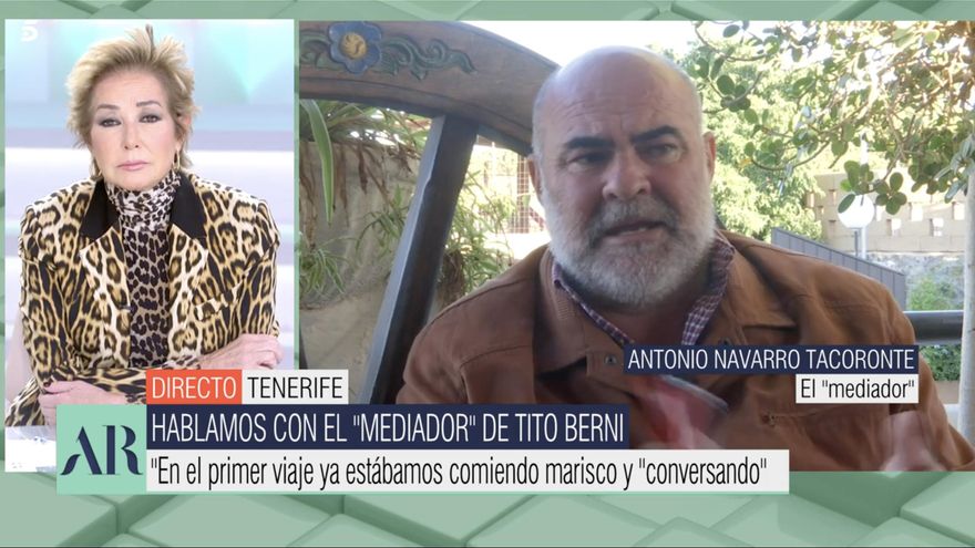 Navarro Tacoronte, entrevistado en El programa de Ana Rosa en Telecinco.