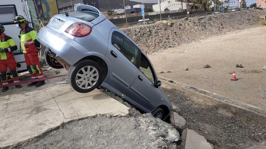Accidente tras la desviación de un vehículo en San Cristóbal