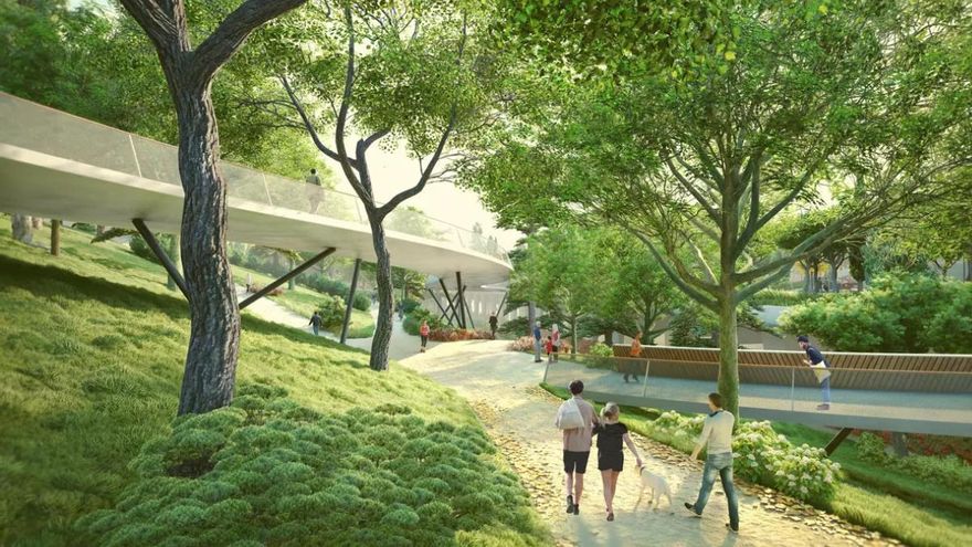 Obras de Parque Ventas para tapar la M-30 con protesta vecinal y dos promesas: la mitad de talas y el doble de árboles