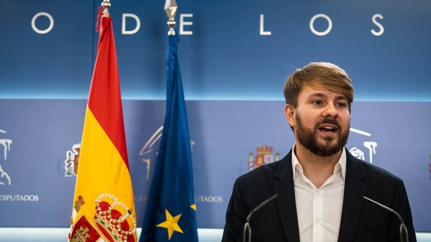 Archivo - La portavoz de Compromís en el Congreso, Àgueda Micó, durante  una rueda de prensa anterior a la Mesa del Congreso, en el Congreso de los Diputados, a 25 de octubre de 2023, en Madrid (España).