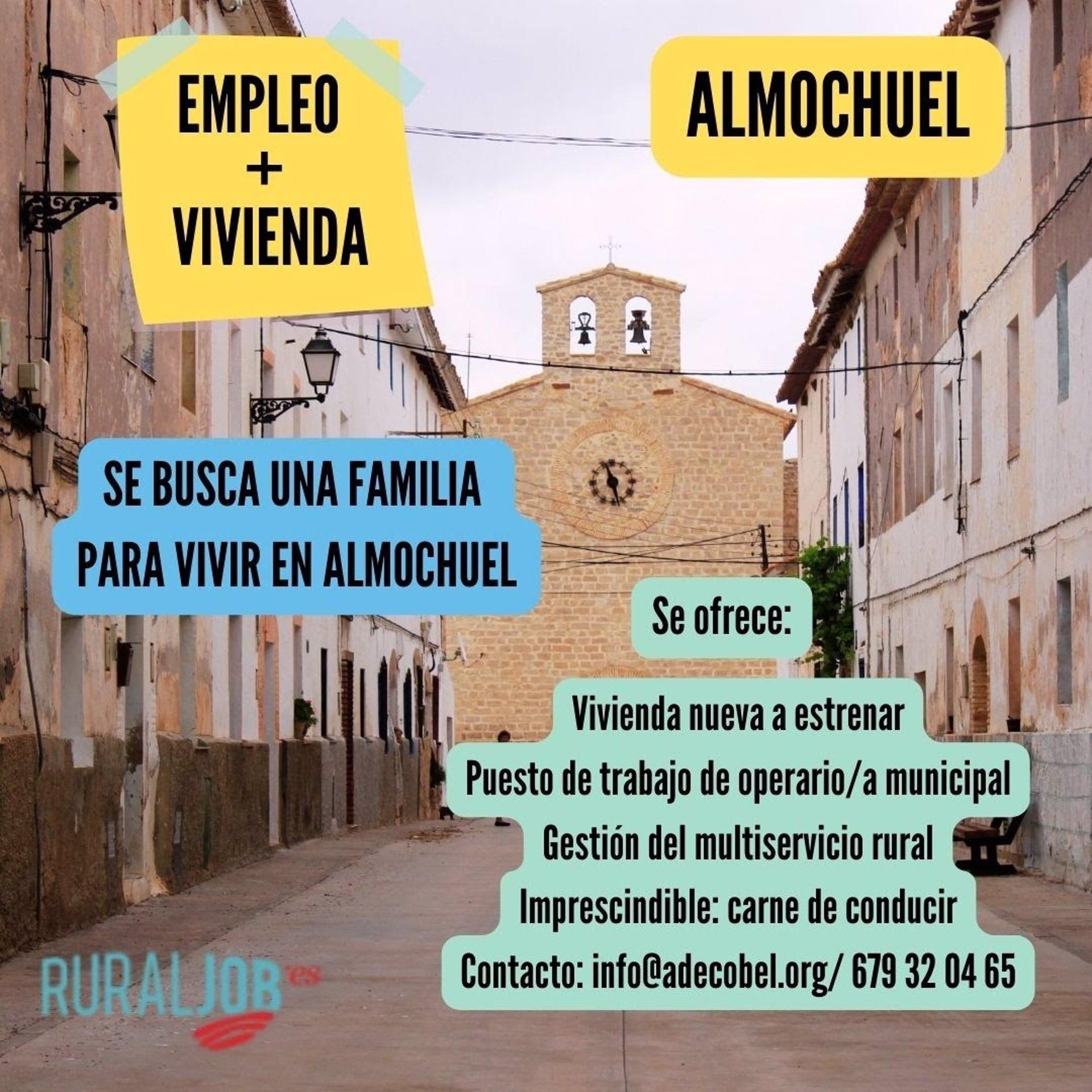 Almochuel (Zaragoza) ofrece empleo y vivienda a una familia que se instale en el pueblo.