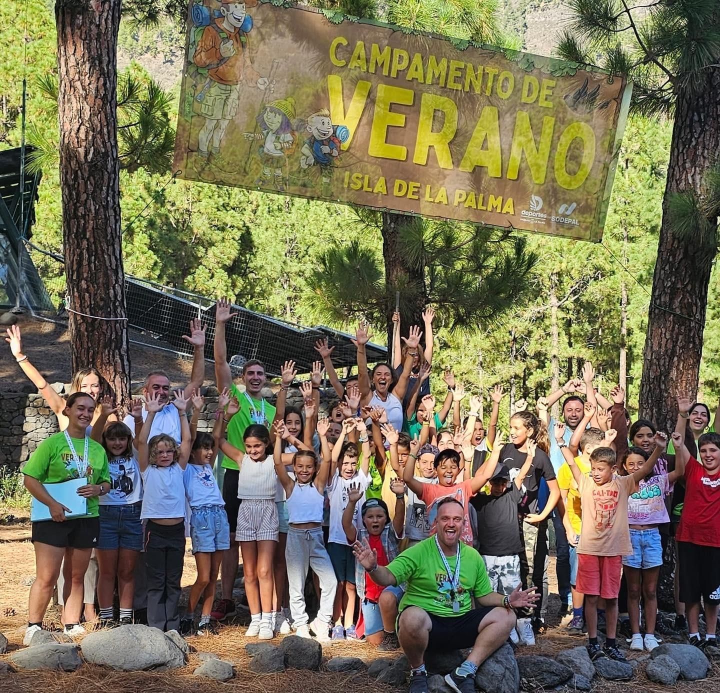 Participantes en el Campamento de Verano ‘El Riachuelo’.