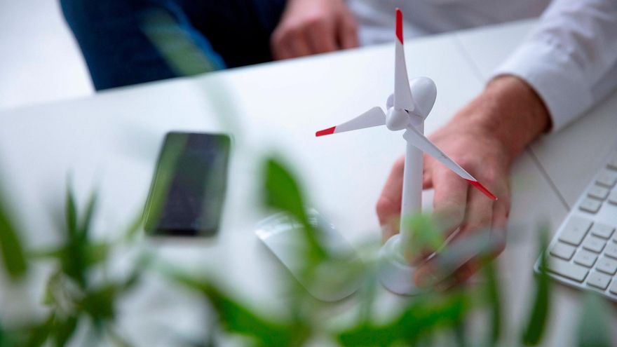 Maqueta de un aerogenerador