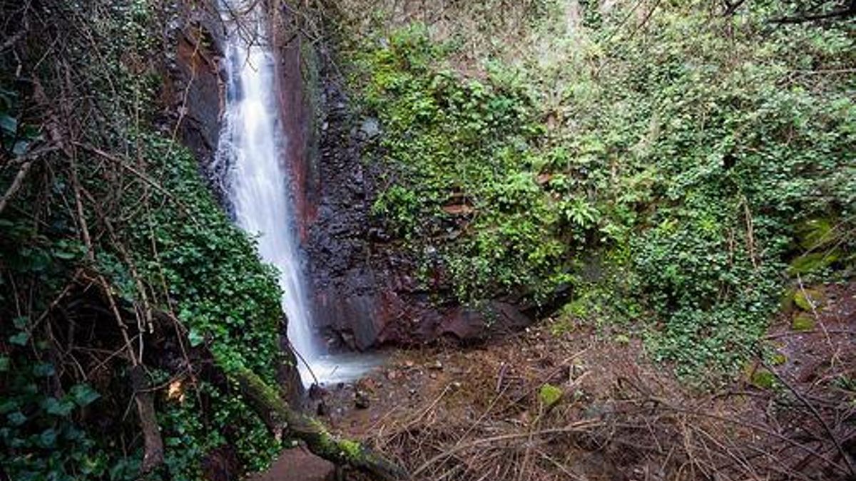 Caída de agua en el barranco La Mina.