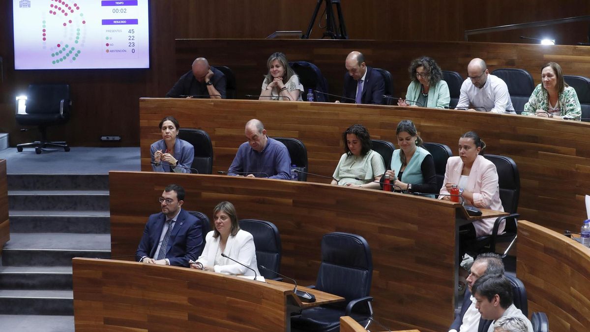 El parlamento asturiano, la Junta General del Principado, en una votación