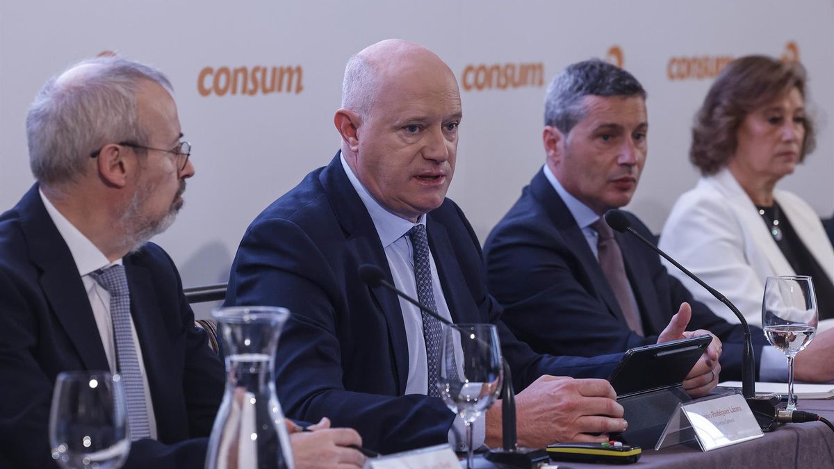 El director general de Consum, Antonio Rodríguez Lázaro, durante la presentación de los resultados de la cooperativa.