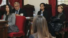 Raquel Gago, Triana Martínez y Monserrat González, durante el juicio.