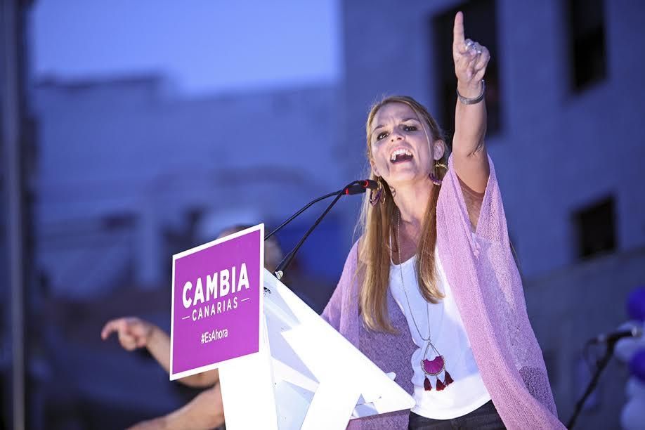 Noemí Santana, candidata de Podemos a la Presidencia del Gobierno de Canarias. (ALEJANDRO RAMOS)