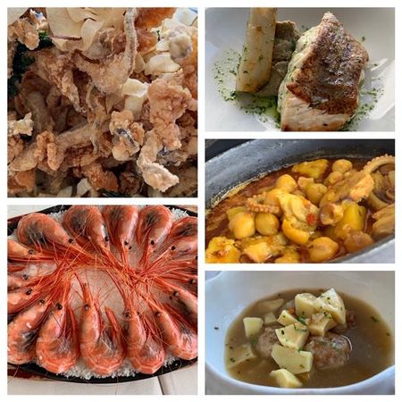 Montaje con los primeros platos
