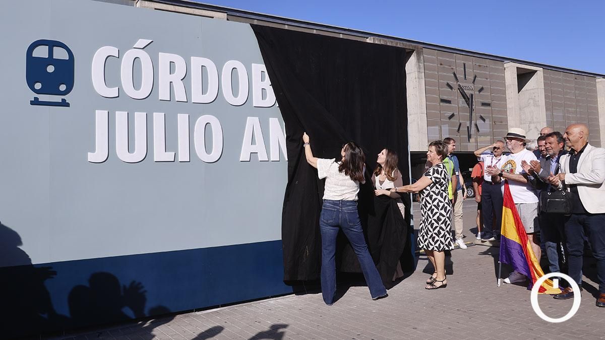 Presentación del cambio de la nueva denominación oficial de la Estación de Córdoba - Julio Anguita
