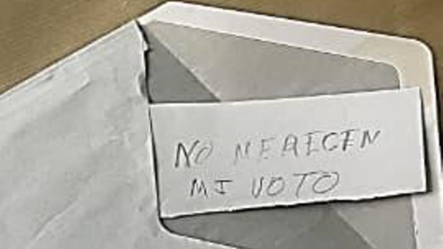 Un voto nulo con mensaje