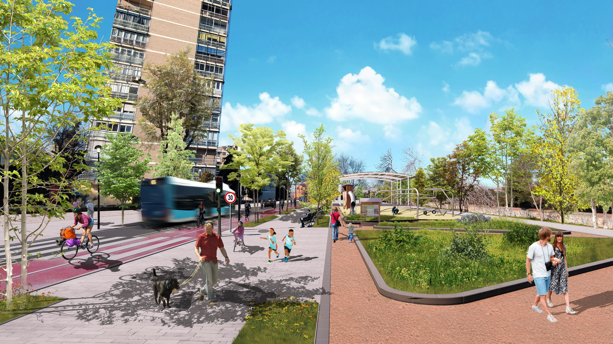 Propuesta de Más Madrid para la reforma de la A-5: Paseo Verde Latina