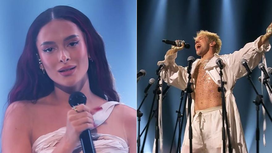 La TV belga cortó la emisión de la semifinal de Eurovisión por la actuación de Israel, y Mustti mostró la palabra 'Paz'