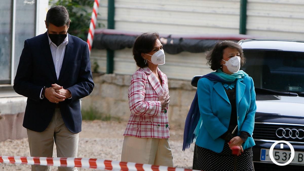 La vicepresidenta del Gobierno Carmen Calvo visita las obras de la Biblioteca del Estado