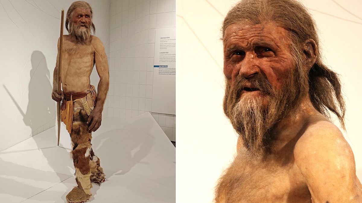 Reconstrucción de Ötzi en el Museo de Arqueología del Tirol del Sur