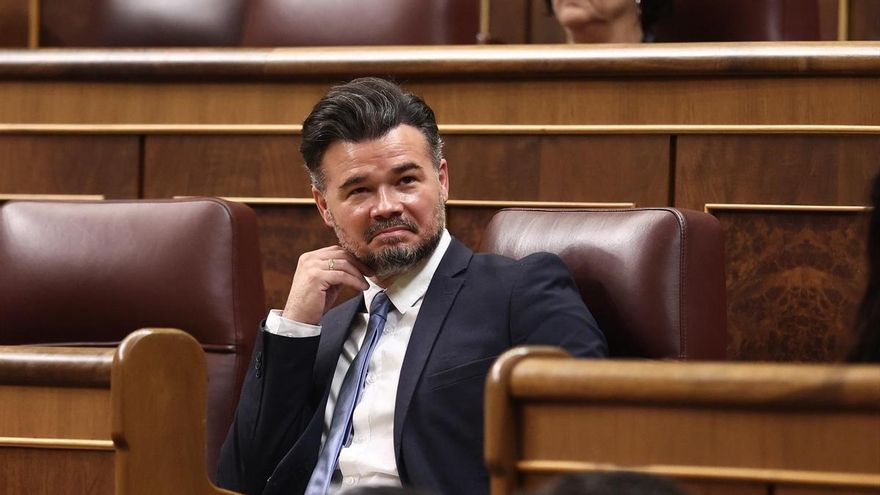 El portavoz de ERC, Gabriel Rufián, durante una sesión de control al Gobierno, en el Congreso de los Diputados, a 12 de noviembre de 2025