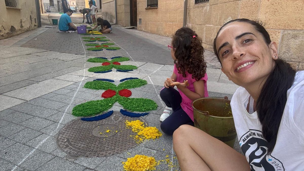 La deportista Irene López, en Almonacid de Zorita (Guadalajara)