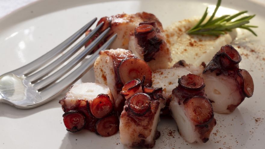 Pulpo y puré de patatas