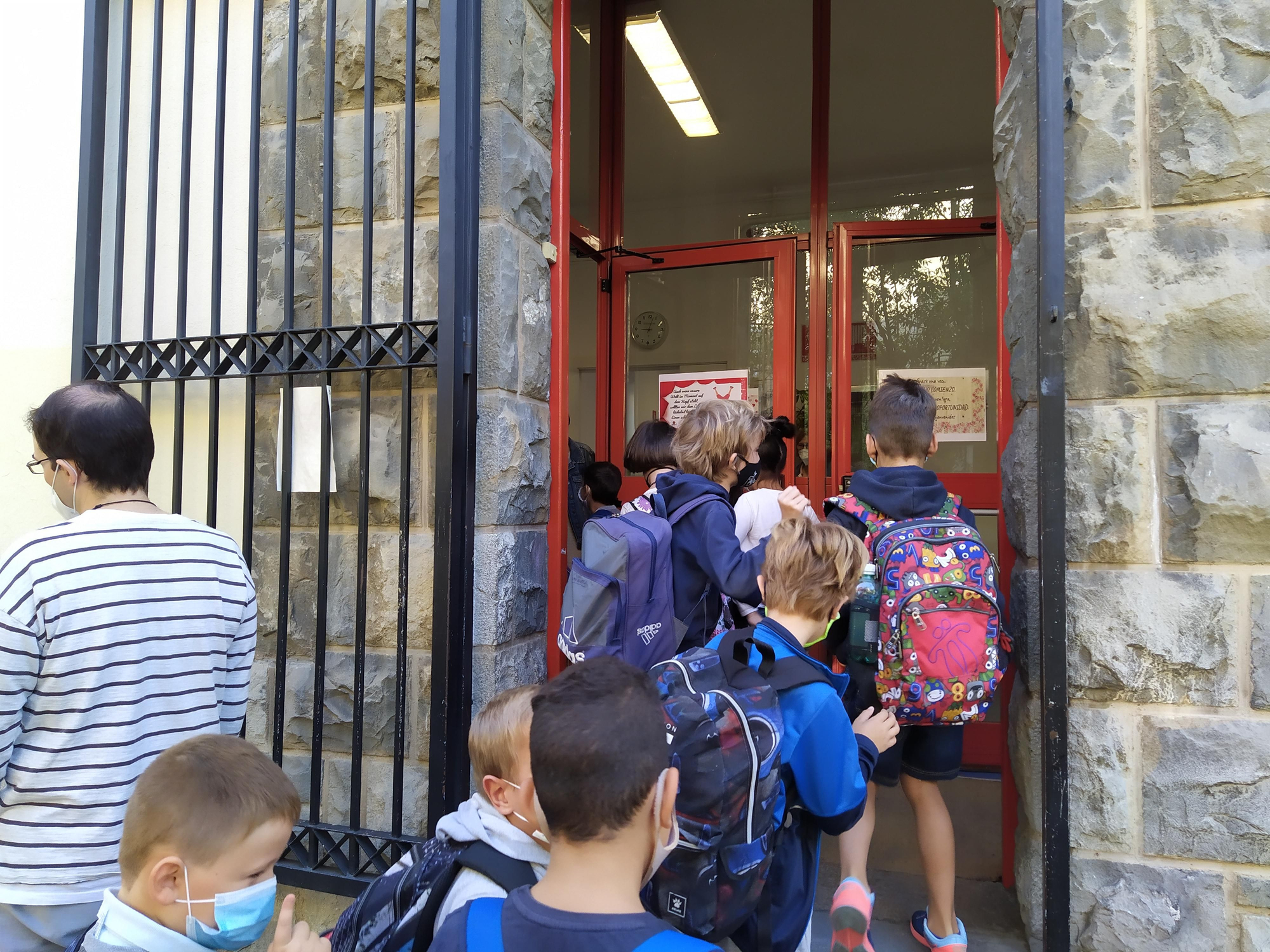 Vuelta a las aulas en el Colegio Público Paderborn de Pamplona