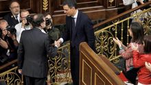 Pedro Sánchez, tras ser elegido como nuevo presidente del Gobierno