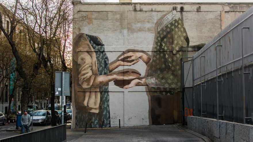 Hyuro en Lavapiés, mural por la igualdad