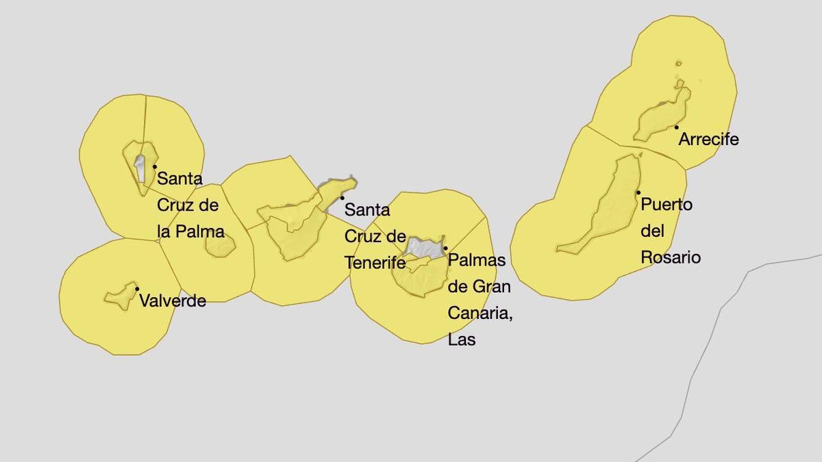 El cambio radical de tiempo trae un aluvión de avisos amarillos a Canarias
