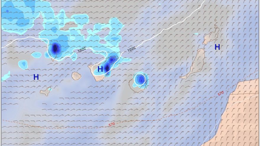 Cambio de tiempo a la vista en Canarias, con bajada de temperaturas y lluvias en varias islas