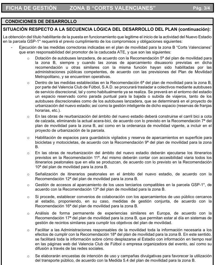 Compromisos del Valencia CF en materia de movilidad.