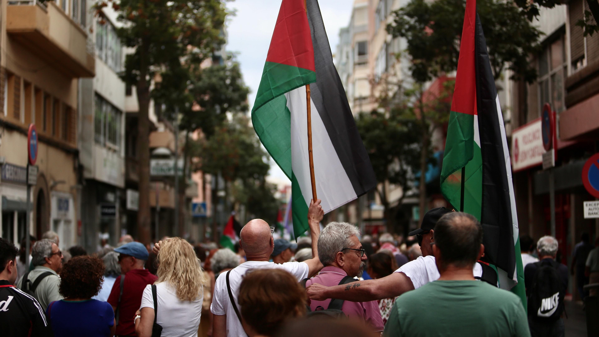 En imágenes || Manifestación en Gran Canaria en apoyo a Palestina