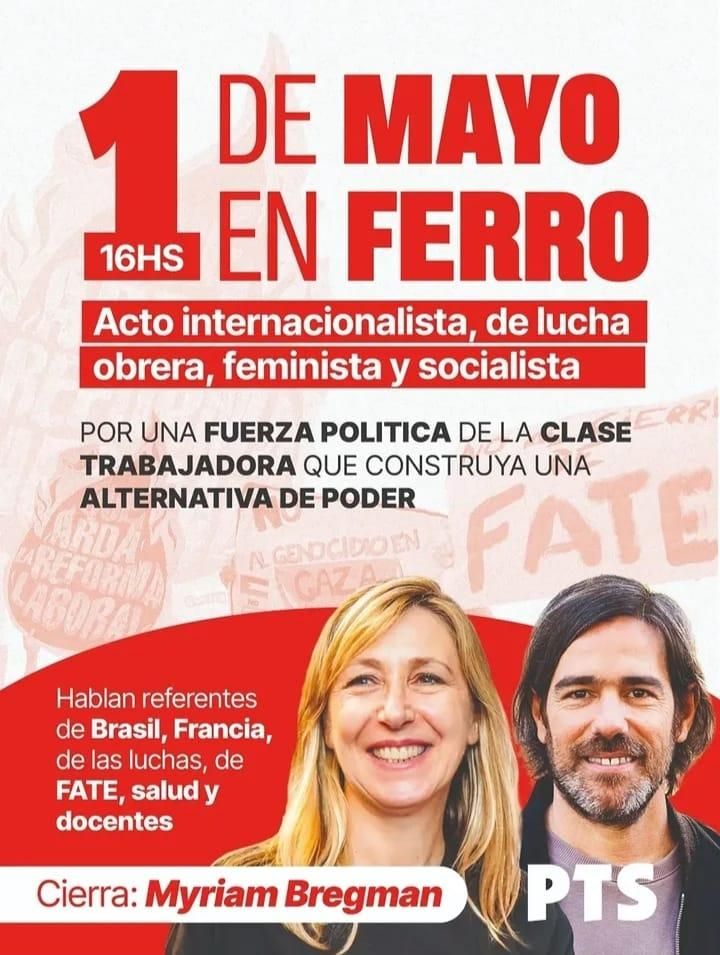 La izquierda se reúne en Ferro el 1 de mayo.