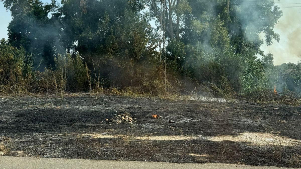 El incendio afecta a la zona del arroyo Guarromán.