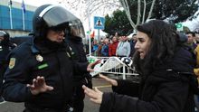 Irene de Miguel, en la protesta agraria que hubo en febrero en Don Benito