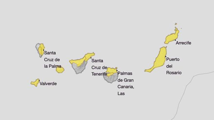 Toda Canarias, en aviso amarillo por lluvias, tormentas, viento y nieve: esta es la previsión de la AEMET por islas